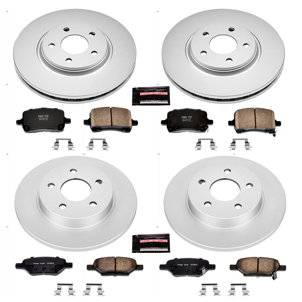 PowerStop Power Stop 05-06 Chevrolet Cobalt Front & Rear Z17 Evolution Geomet Coated Brake Kit CRK1612