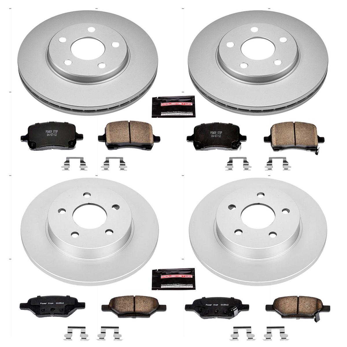 PowerStop Power Stop 04-08 Chevrolet Malibu Front & Rear Z17 Evolution Geomet Coated Brake Kit CRK1618