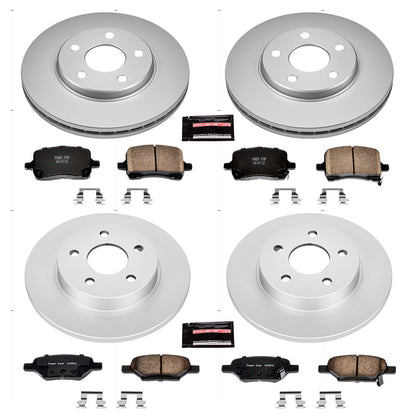 PowerStop Power Stop 04-08 Chevrolet Malibu Front & Rear Z17 Evolution Geomet Coated Brake Kit CRK1618