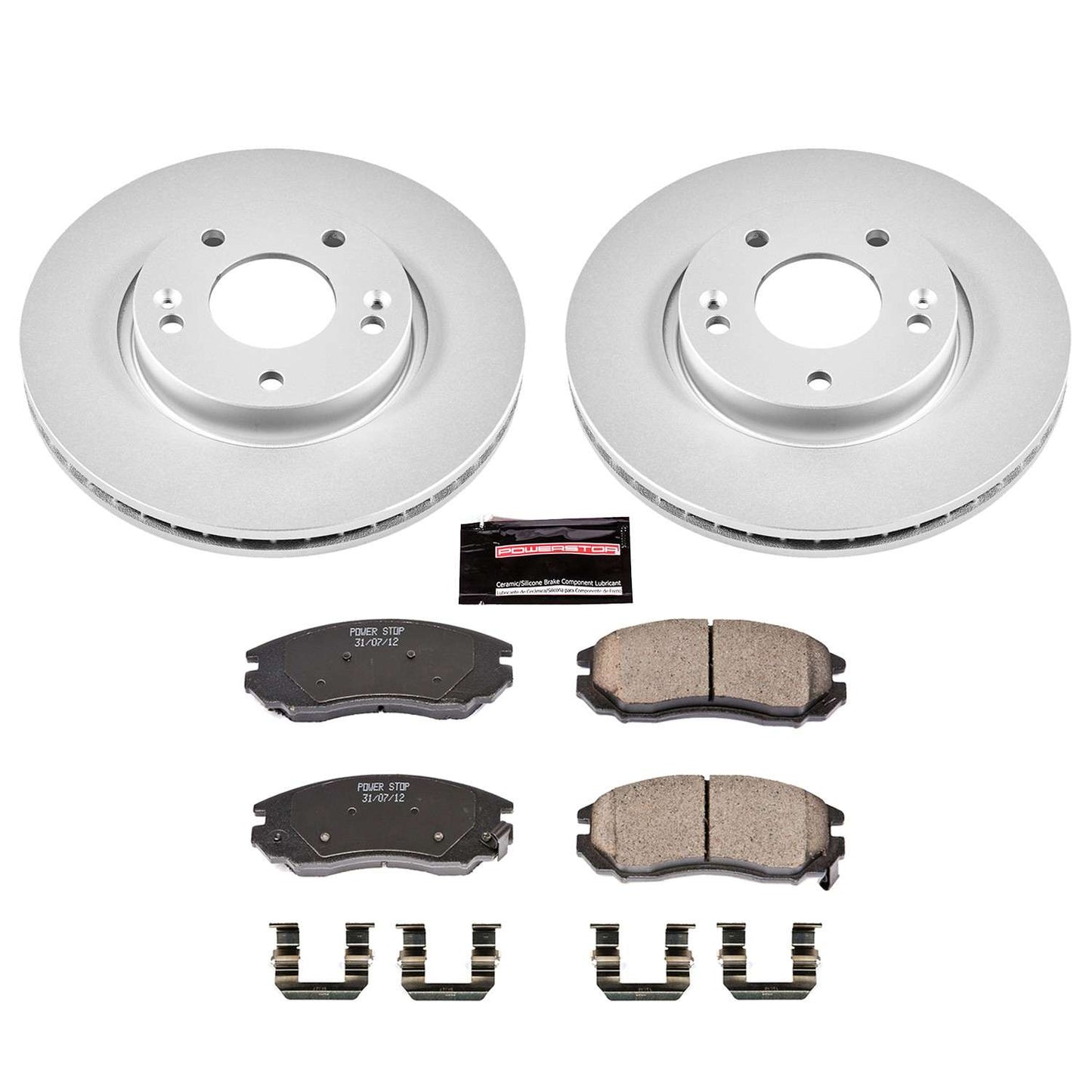 PowerStop Power Stop 04-06 Hyundai Tiburon Front Z17 Evolution Geomet Coated Brake Kit CRK163