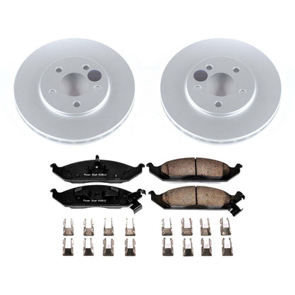 PowerStop Power Stop 95-00 Chrysler Cirrus Front Z17 Evolution Geomet Coated Brake Kit CRK1676