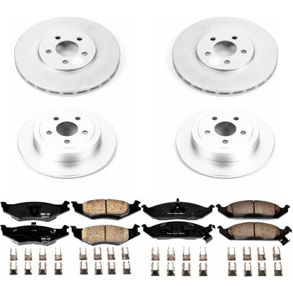 PowerStop Power Stop 96-00 Plymouth Breeze Front & Rear Z17 Evolution Geomet Coated Brake Kit CRK1680