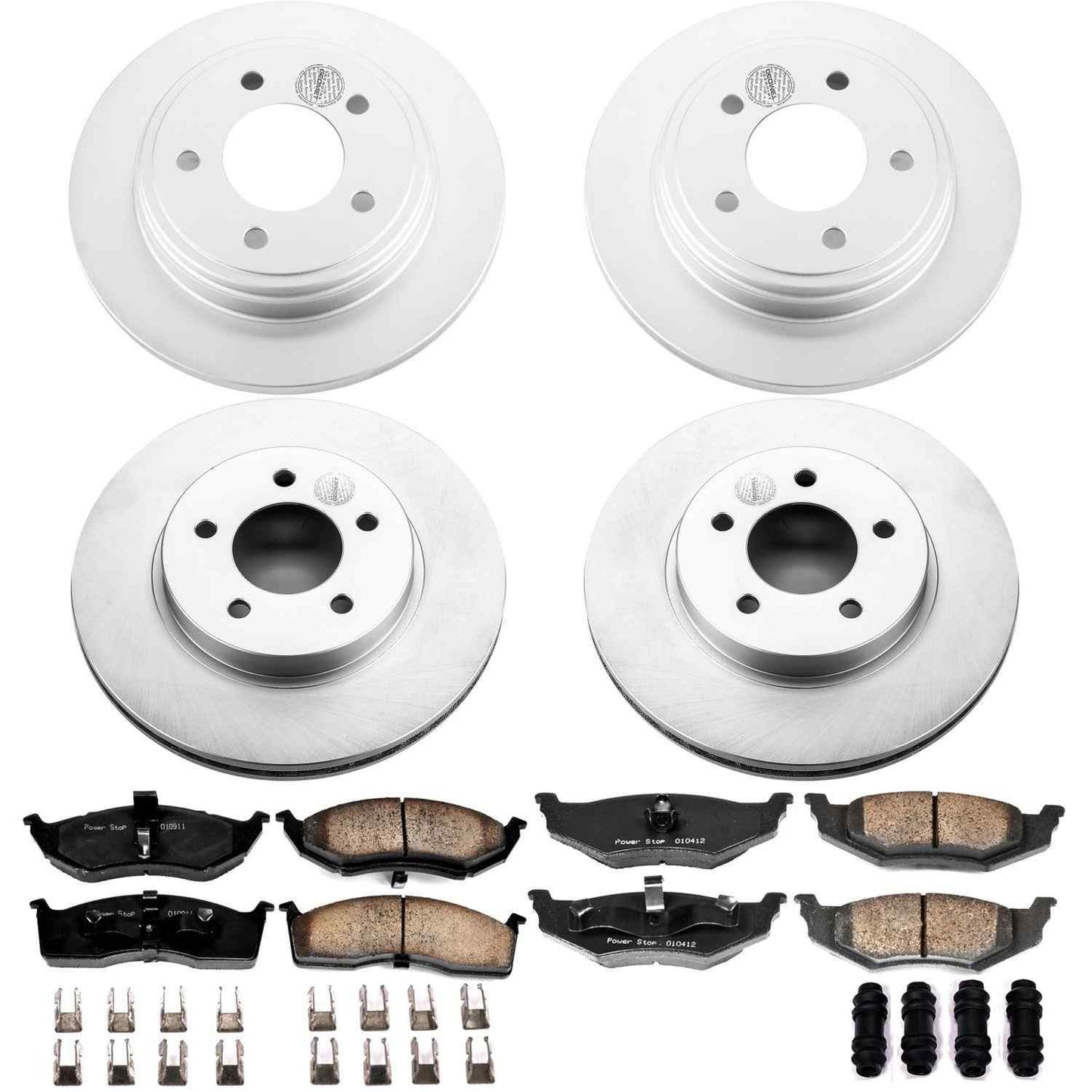 PowerStop Power Stop 99-04 Chrysler 300M Front & Rear Z17 Evolution Geomet Coated Brake Kit CRK1693