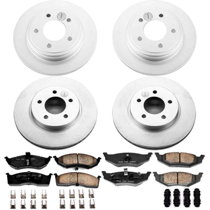 PowerStop Power Stop 99-04 Chrysler 300M Front & Rear Z17 Evolution Geomet Coated Brake Kit CRK1693
