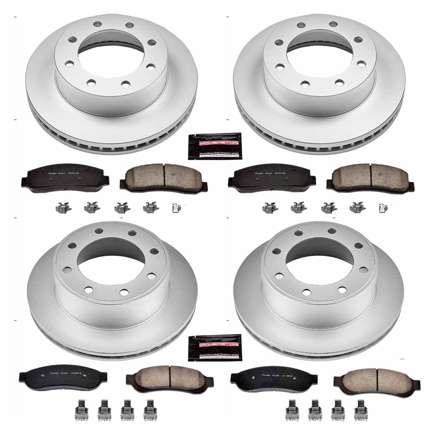 PowerStop Power Stop 05-07 Ford F-250 Super Duty Front & Rear Z17 Evolution Geomet Coated Brake Kit CRK1782