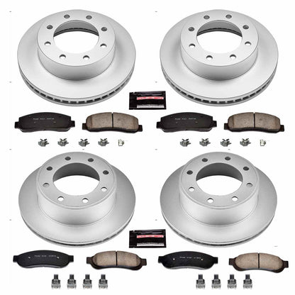PowerStop Power Stop 05-07 Ford F-250 Super Duty Front & Rear Z17 Evolution Geomet Coated Brake Kit CRK1782