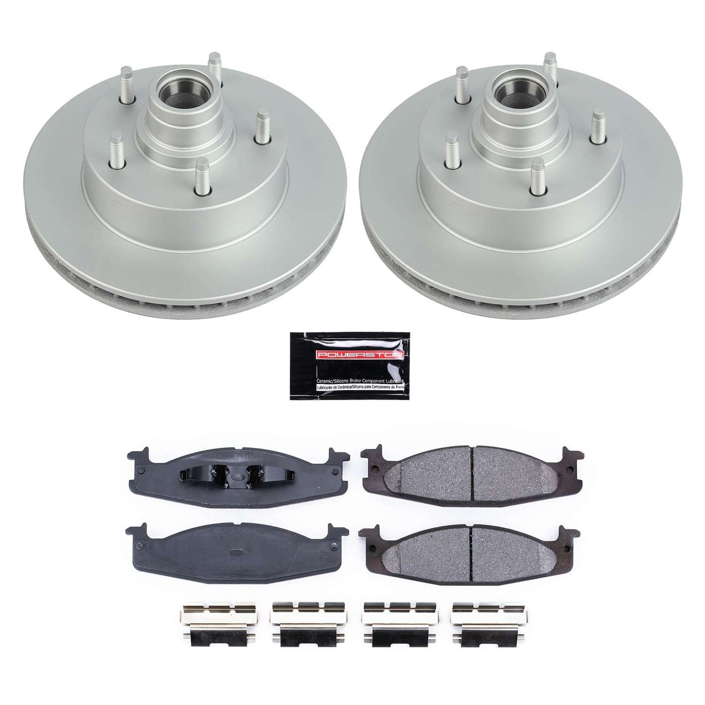 PowerStop Power Stop 94-01 Ford E-150 Front Z17 Evolution Geomet Coated Brake Kit CRK1831