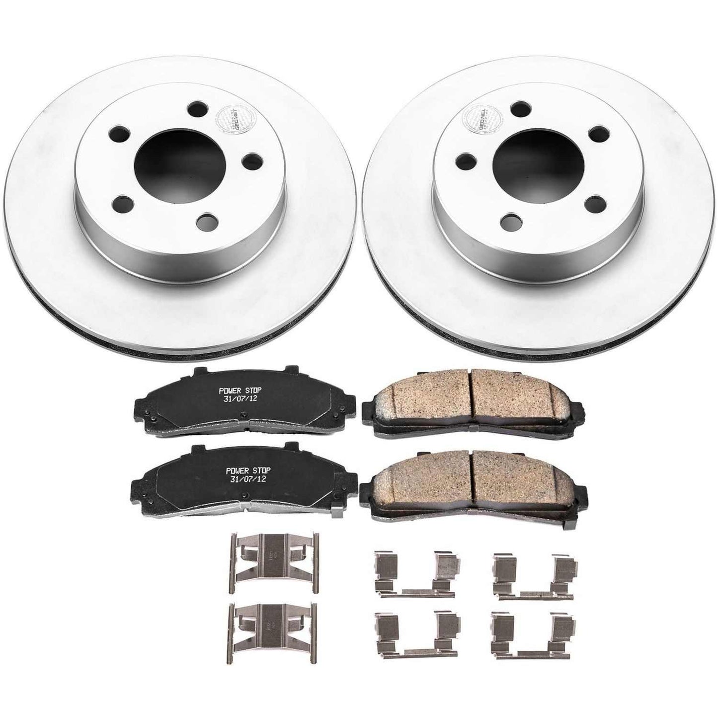 PowerStop Power Stop 95-01 Ford Explorer Front Z17 Evolution Geomet Coated Brake Kit CRK1860