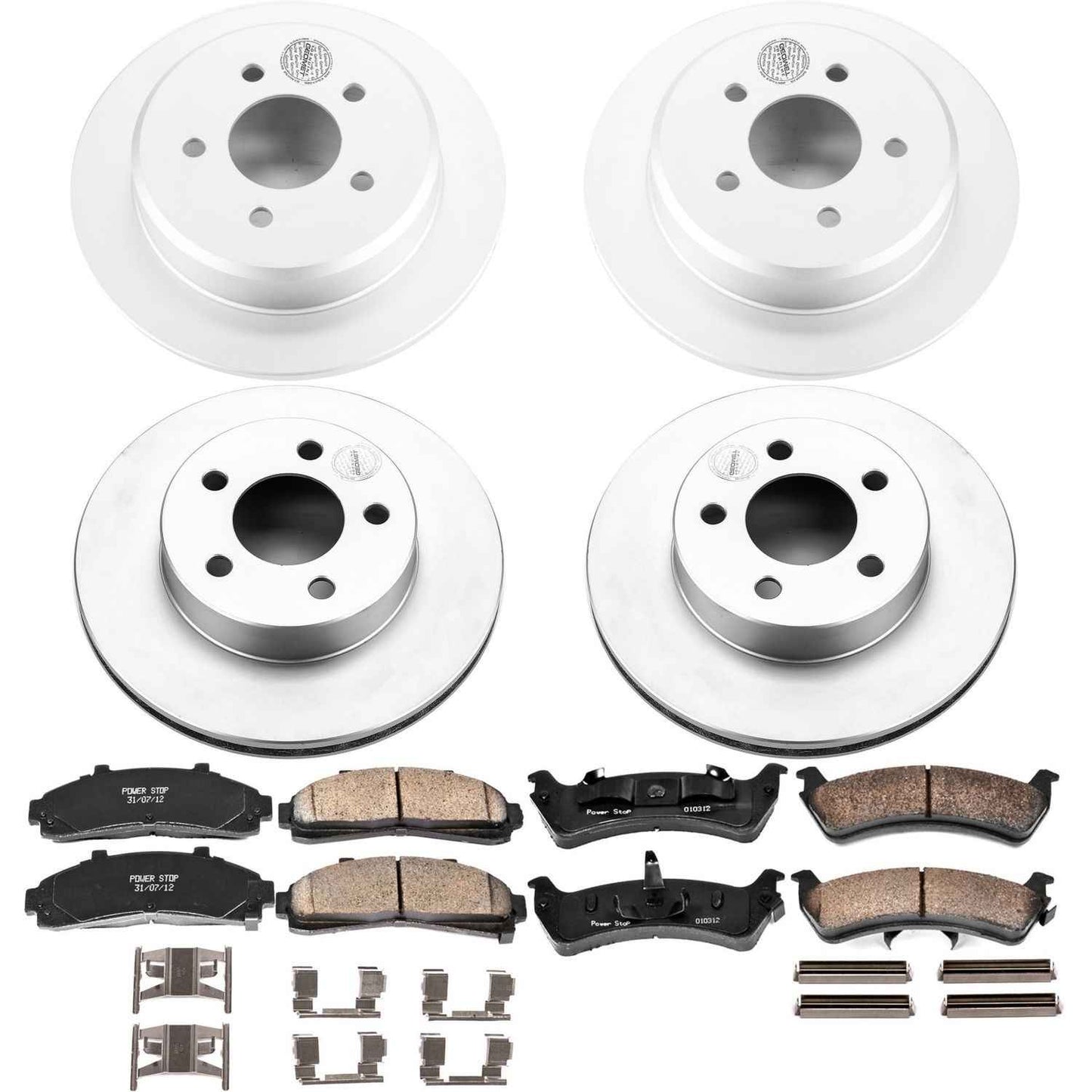 PowerStop Power Stop 95-01 Ford Explorer Front & Rear Z17 Evolution Geomet Coated Brake Kit CRK1861