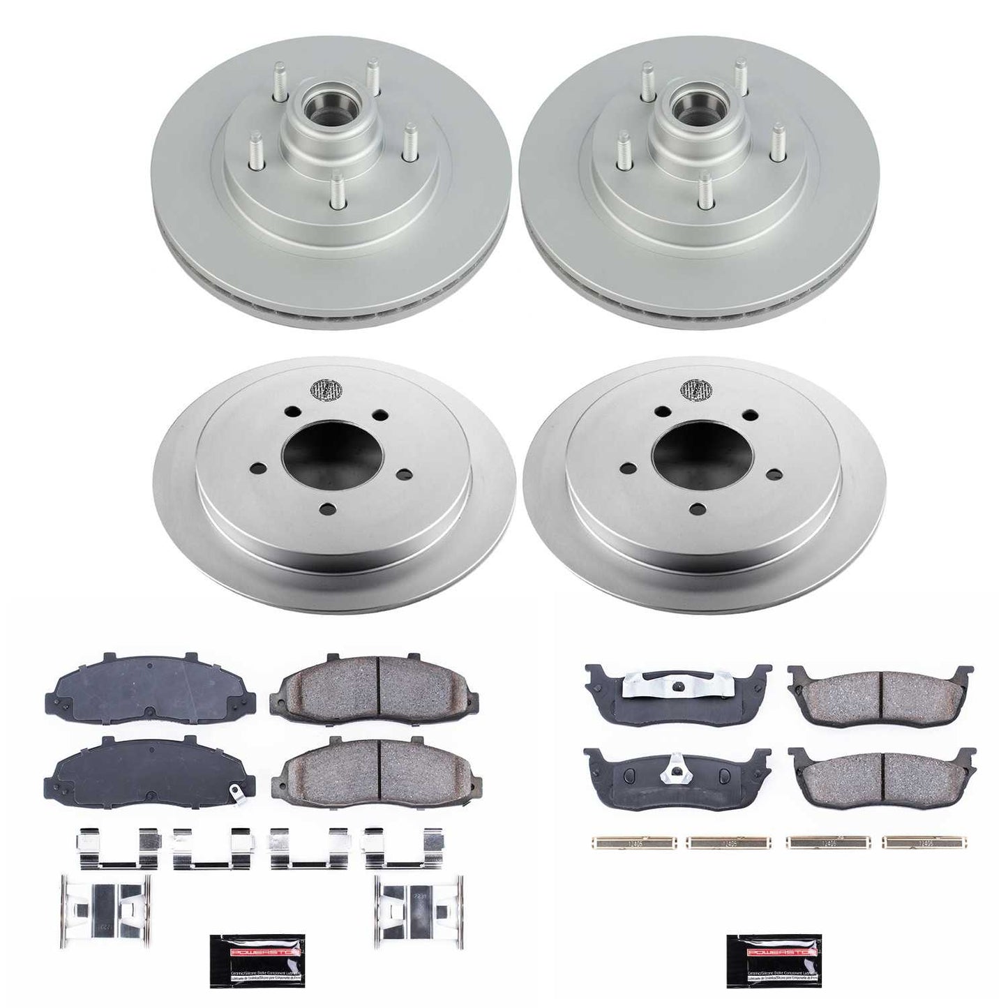 PowerStop Power Stop 99-00 Ford F-150 Front & Rear Z17 Evolution Geomet Coated Brake Kit CRK1864