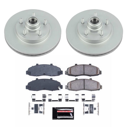 PowerStop Power Stop 97-00 Ford F-150 Front Z17 Evolution Geomet Coated Brake Kit CRK1865