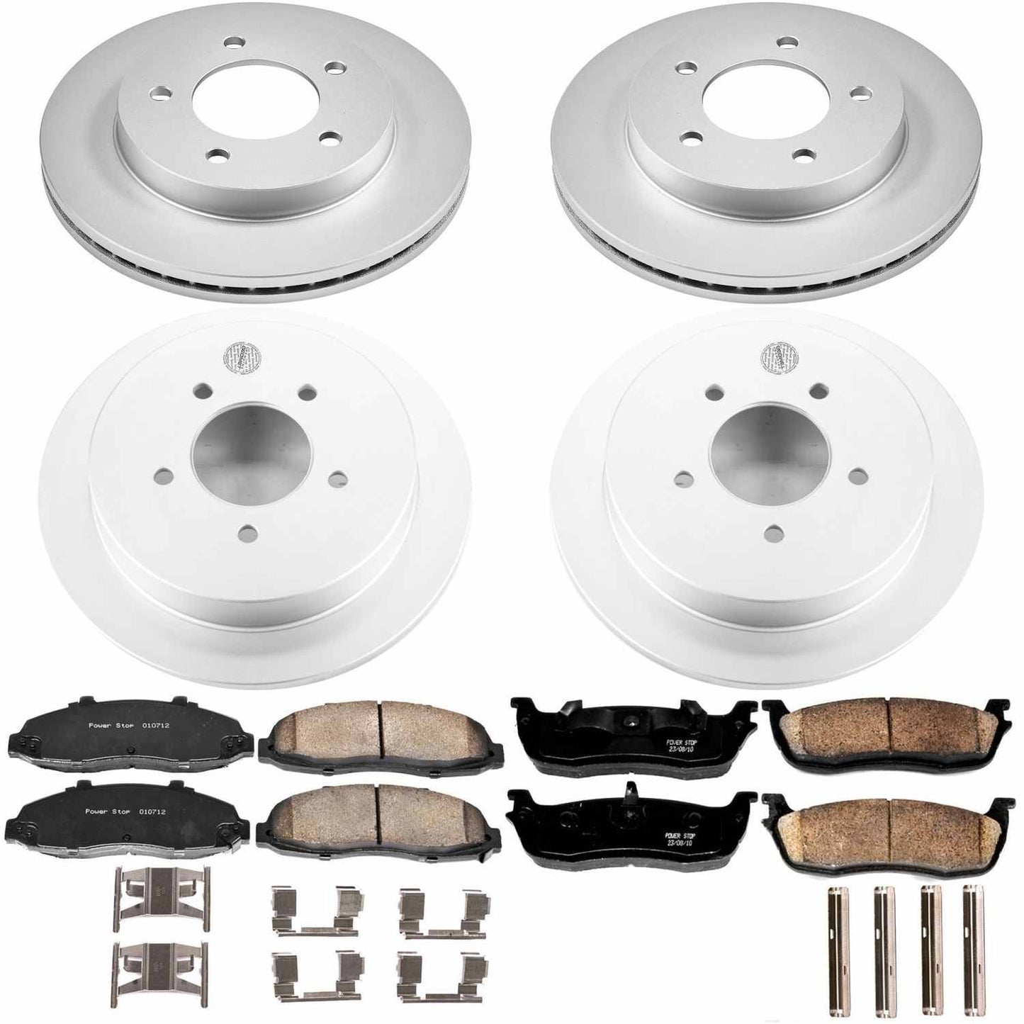 PowerStop Power Stop 99-00 Ford F-150 Front & Rear Z17 Evolution Geomet Coated Brake Kit CRK1867