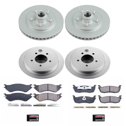 PowerStop Power Stop 97-00 Ford Expedition Front & Rear Z17 Evolution Geomet Coated Brake Kit CRK1880