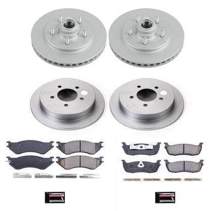 PowerStop Power Stop 99-00 Ford F-150 Front & Rear Z17 Evolution Geomet Coated Brake Kit CRK1881