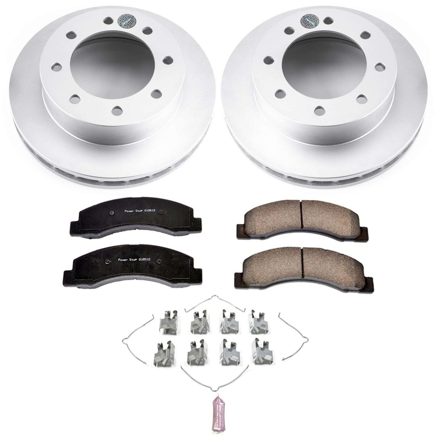 PowerStop Power Stop 1999 Ford F-250 Super Duty Front Z17 Evolution Geomet Coated Brake Kit CRK1885