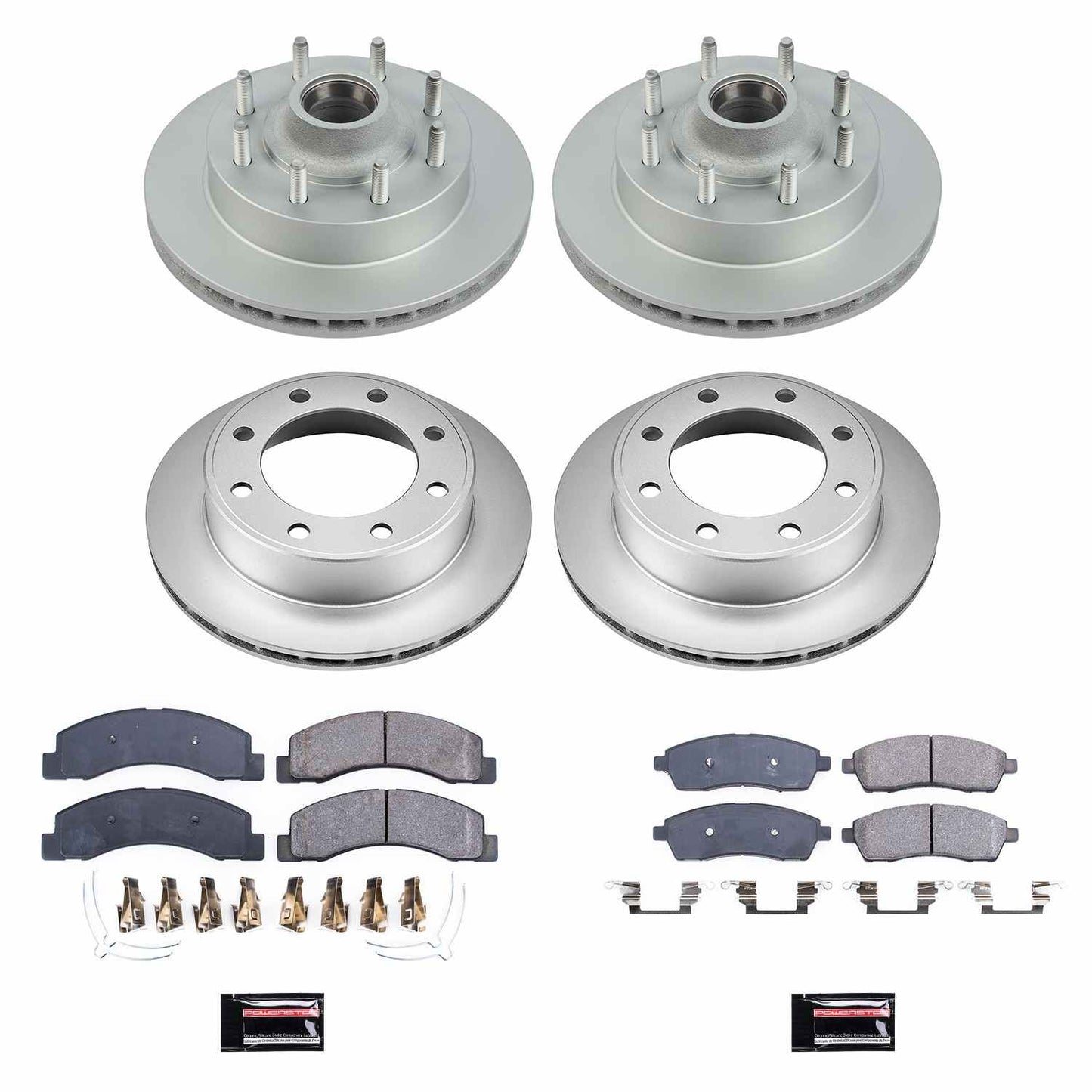 PowerStop Power Stop 00-02 Ford Excursion Front & Rear Z17 Evolution Geomet Coated Brake Kit CRK1894