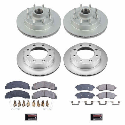 PowerStop Power Stop 00-02 Ford Excursion Front & Rear Z17 Evolution Geomet Coated Brake Kit CRK1894
