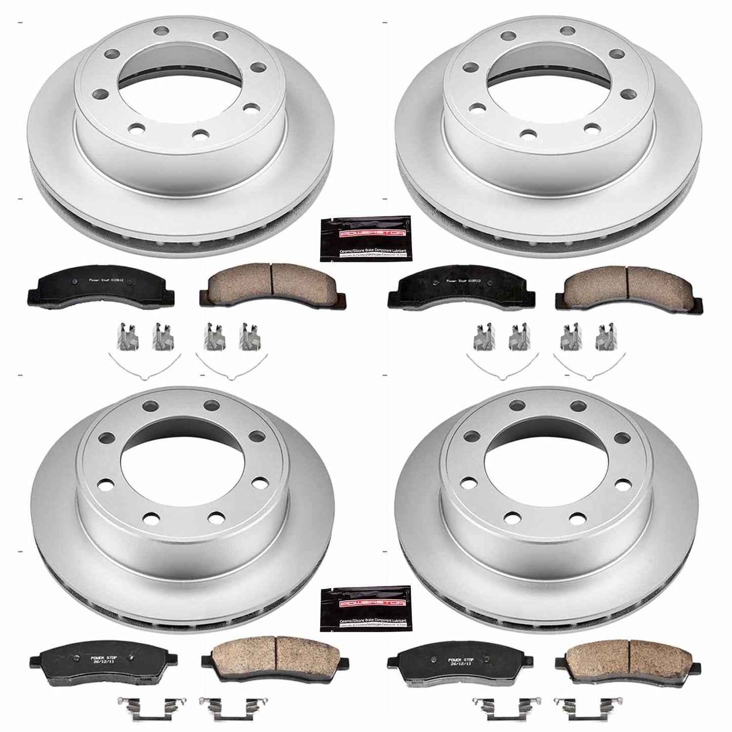 PowerStop Power Stop 00-05 Ford Excursion Front & Rear Z17 Evolution Geomet Coated Brake Kit CRK1906