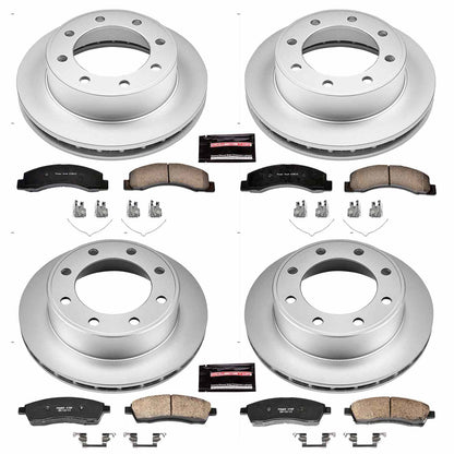 PowerStop Power Stop 00-05 Ford Excursion Front & Rear Z17 Evolution Geomet Coated Brake Kit CRK1906