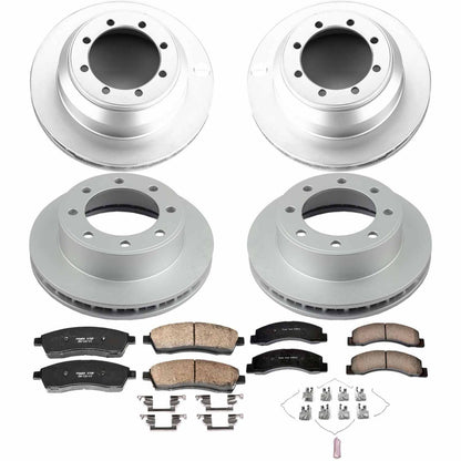 PowerStop Power Stop 99-04 Ford F-350 Super Duty Front & Rear Z17 Evolution Geomet Coated Brake Kit CRK1907