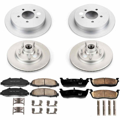 PowerStop Power Stop 00-03 Ford F-150 Front & Rear Z17 Evolution Geomet Coated Brake Kit CRK1915