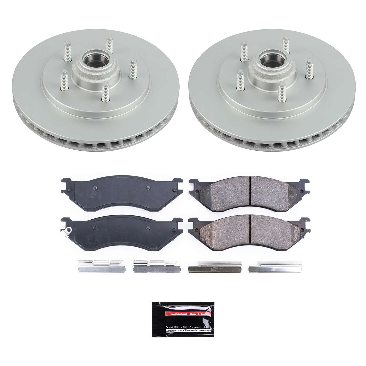 PowerStop Power Stop 00-02 Ford Expedition Front Z17 Evolution Geomet Coated Brake Kit CRK1916