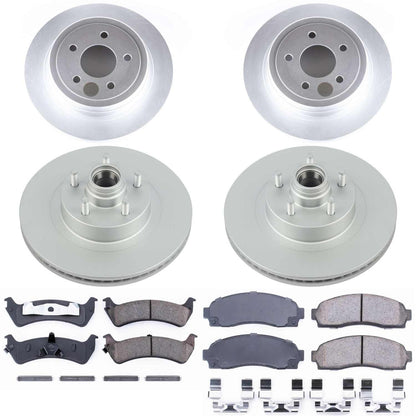 PowerStop Power Stop 2003 Ford Explorer Sport Front & Rear Z17 Evolution Geomet Coated Brake Kit CRK1921