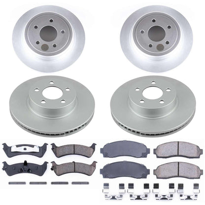 PowerStop Power Stop 2003 Ford Explorer Sport Front & Rear Z17 Evolution Geomet Coated Brake Kit CRK1924