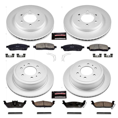 PowerStop Power Stop 04-08 Ford F-150 Front & Rear Z17 Evolution Geomet Coated Brake Kit CRK1944