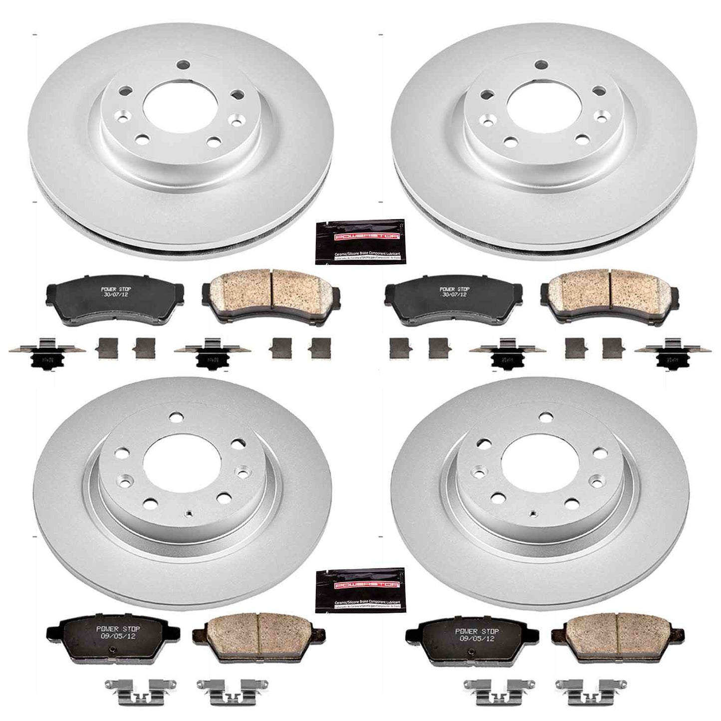 PowerStop Power Stop 06-12 Ford Fusion Front & Rear Z17 Evolution Geomet Coated Brake Kit CRK200