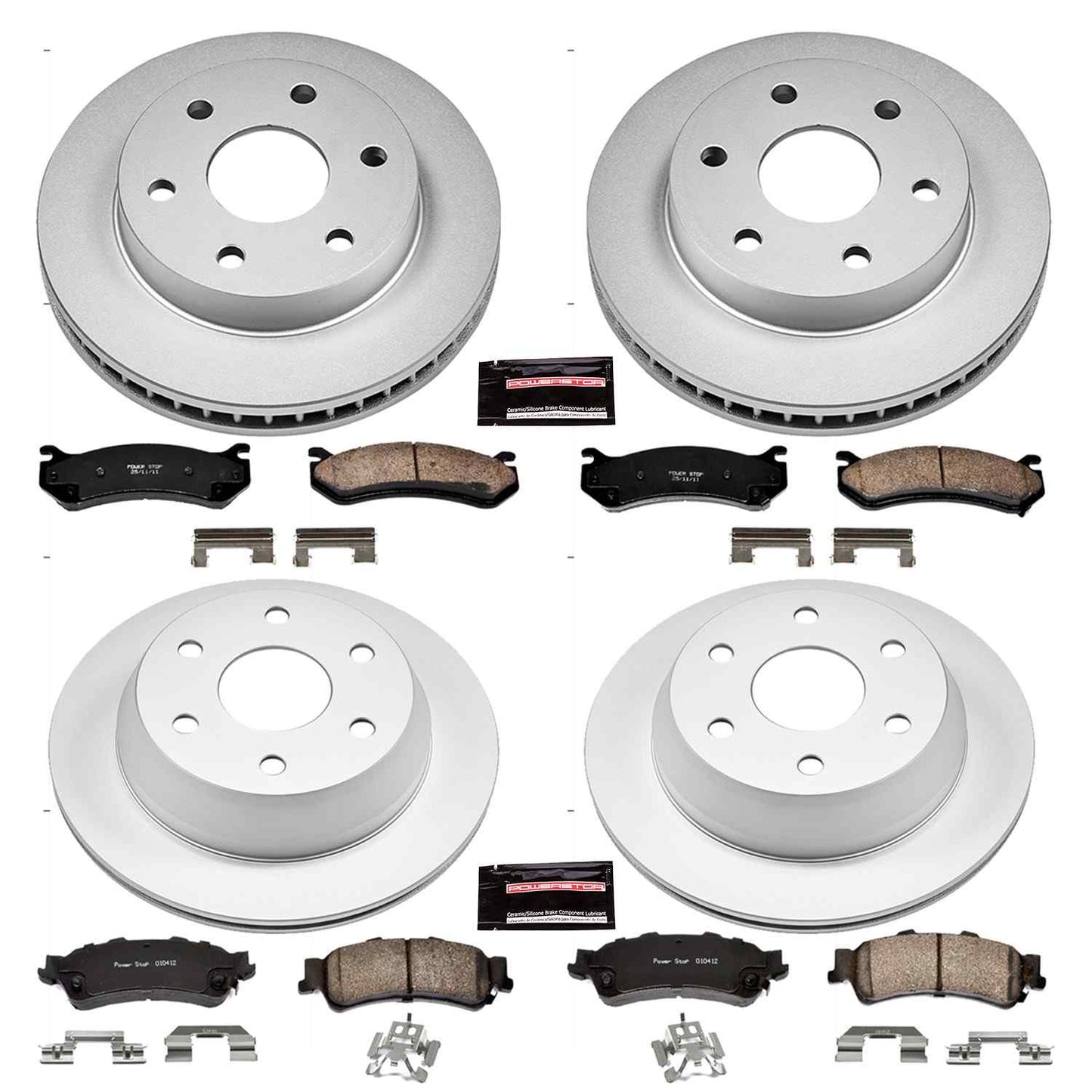 PowerStop Power Stop 03-05 Chevrolet Astro Front & Rear Z17 Evolution Geomet Coated Brake Kit CRK2010