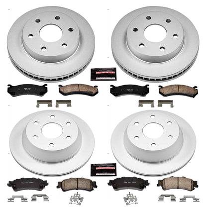 PowerStop Power Stop 03-05 Chevrolet Astro Front & Rear Z17 Evolution Geomet Coated Brake Kit CRK2010