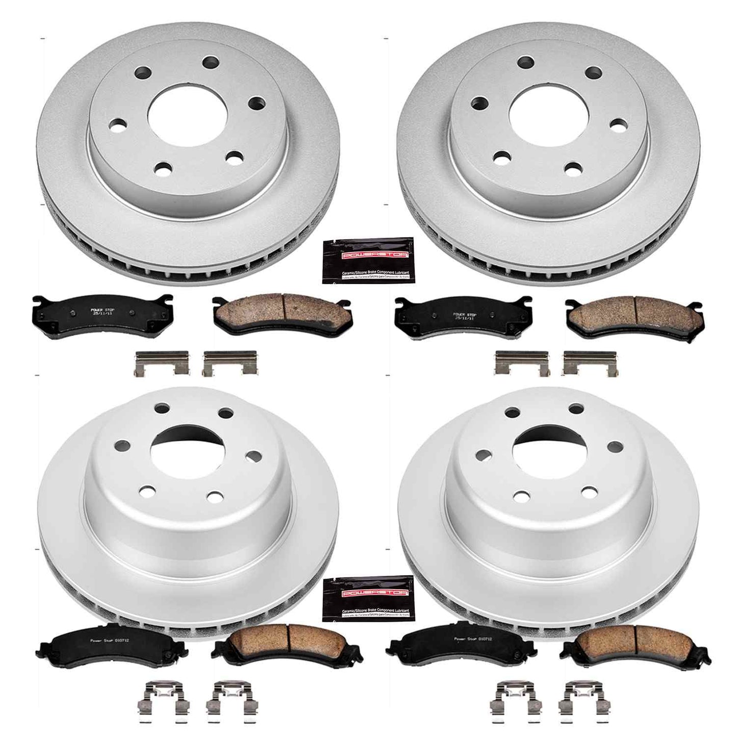 PowerStop Power Stop 02-06 Cadillac Escalade Front & Rear Z17 Evolution Geomet Coated Brake Kit CRK2015