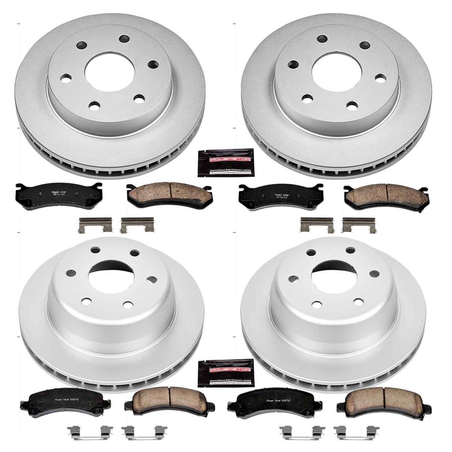 PowerStop Power Stop 03-06 Cadillac Escalade Front & Rear Z17 Evolution Geomet Coated Brake Kit CRK2016