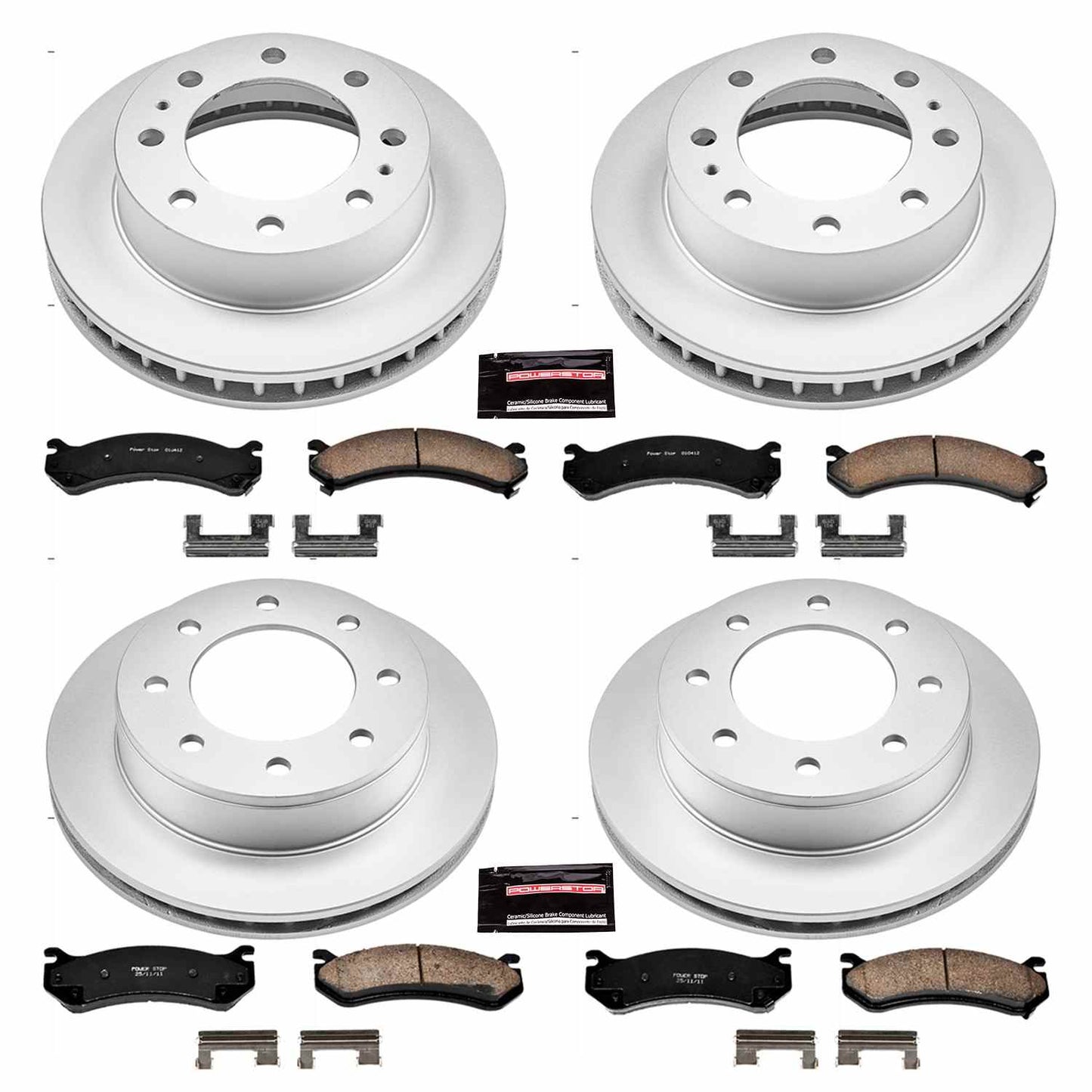 PowerStop Power Stop 01-03 Chevrolet Silverado 1500 HD Front & Rear Z17 Evolution Geomet Coated Brake Kit CRK2023