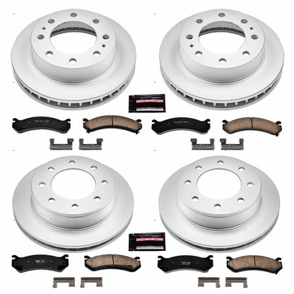 PowerStop Power Stop 01-03 Chevrolet Silverado 1500 HD Front & Rear Z17 Evolution Geomet Coated Brake Kit CRK2023