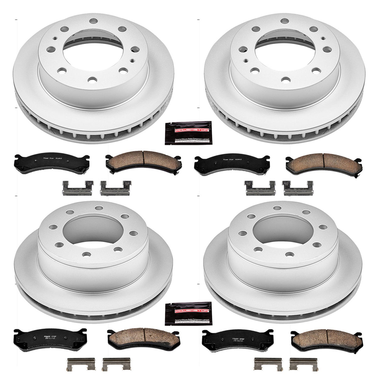 PowerStop Power Stop 02-06 Chevrolet Avalanche 2500 Front & Rear Z17 Evolution Geomet Coated Brake Kit CRK2027