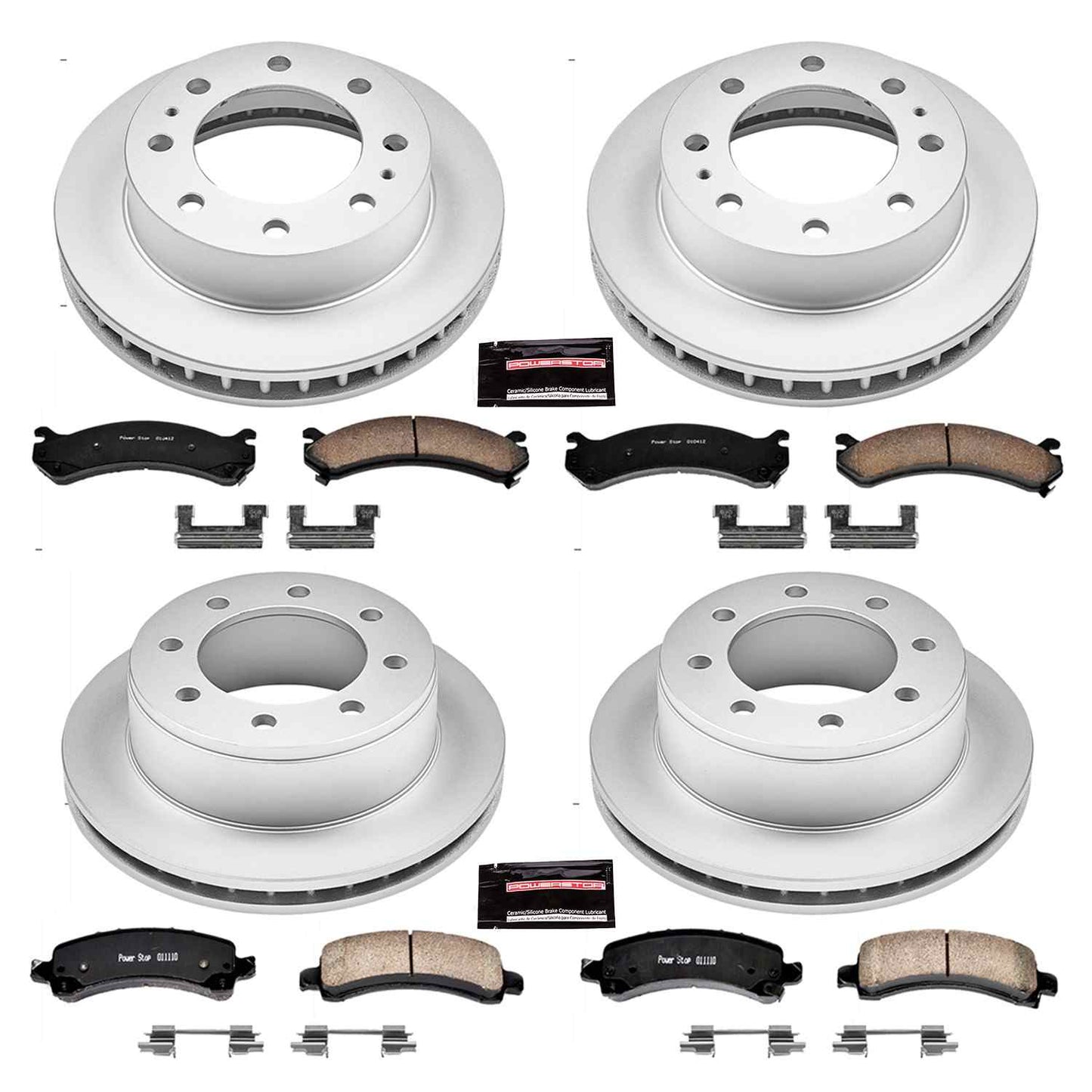 PowerStop Power Stop 06-17 Chevrolet Express 2500 Front & Rear Z17 Evolution Geomet Coated Brake Kit CRK2029
