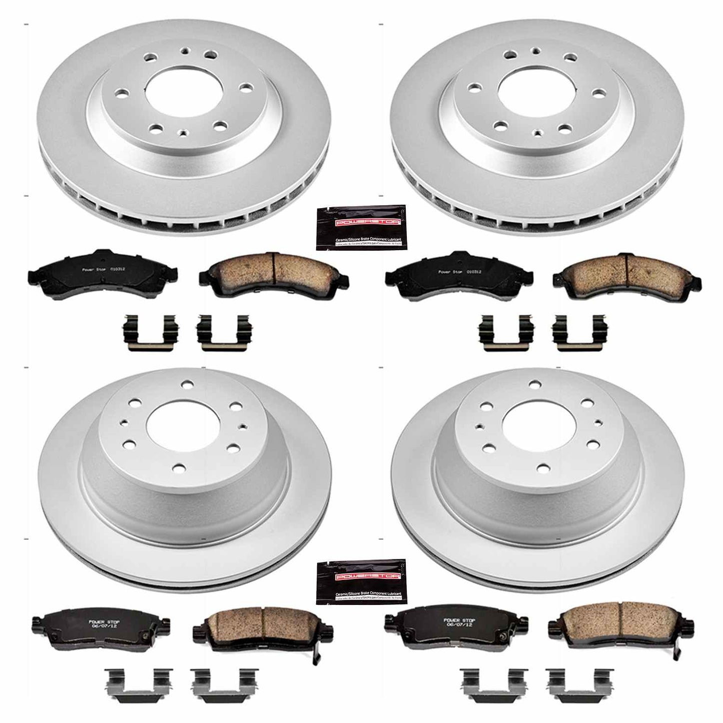 PowerStop Power Stop 04-05 Buick Rainier Front & Rear Z17 Evolution Geomet Coated Brake Kit CRK2058