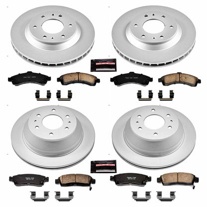 PowerStop Power Stop 04-05 Buick Rainier Front & Rear Z17 Evolution Geomet Coated Brake Kit CRK2058