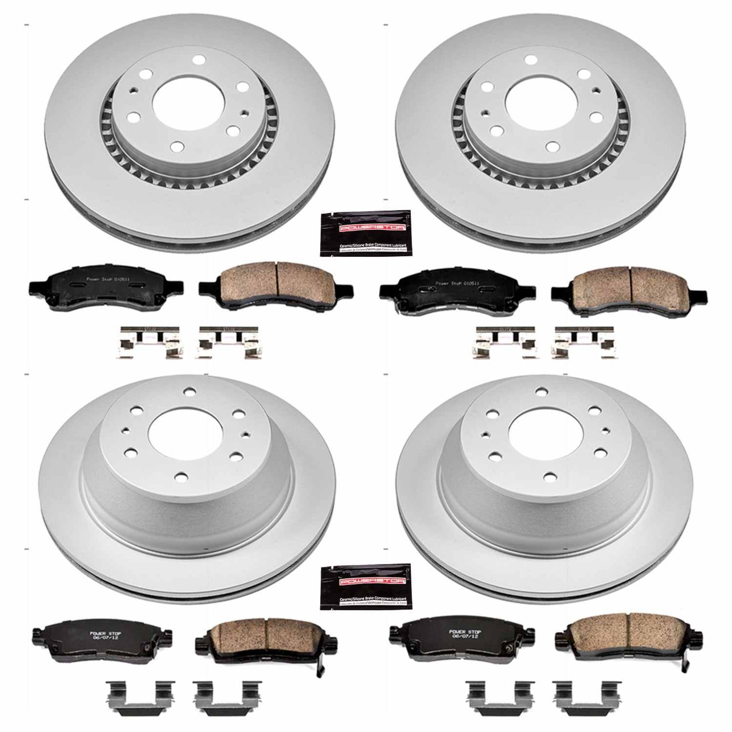 PowerStop Power Stop 06-07 Buick Rainier Front & Rear Z17 Evolution Geomet Coated Brake Kit CRK2060