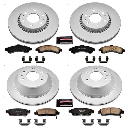 PowerStop Power Stop 04-05 Buick Rainier Front & Rear Z17 Evolution Geomet Coated Brake Kit CRK2062