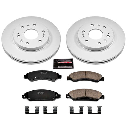 PowerStop Power Stop 07-08 Cadillac Escalade Front Z17 Evolution Geomet Coated Brake Kit CRK2067