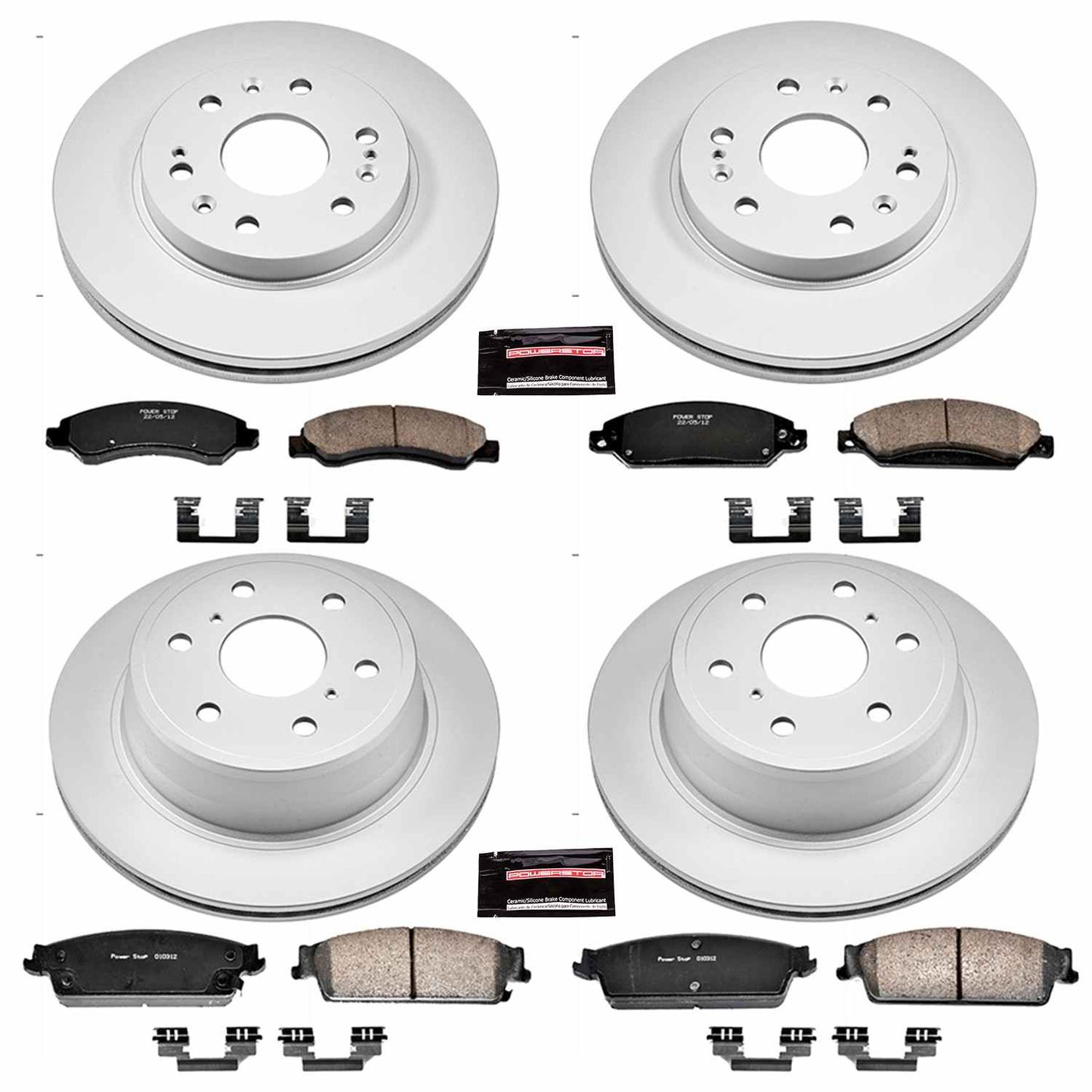PowerStop Power Stop 07-08 Cadillac Escalade Front & Rear Z17 Evolution Geomet Coated Brake Kit CRK2068