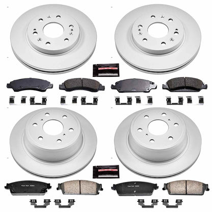 PowerStop Power Stop 08-14 Cadillac Escalade Front & Rear Z17 Evolution Geomet Coated Brake Kit CRK2070