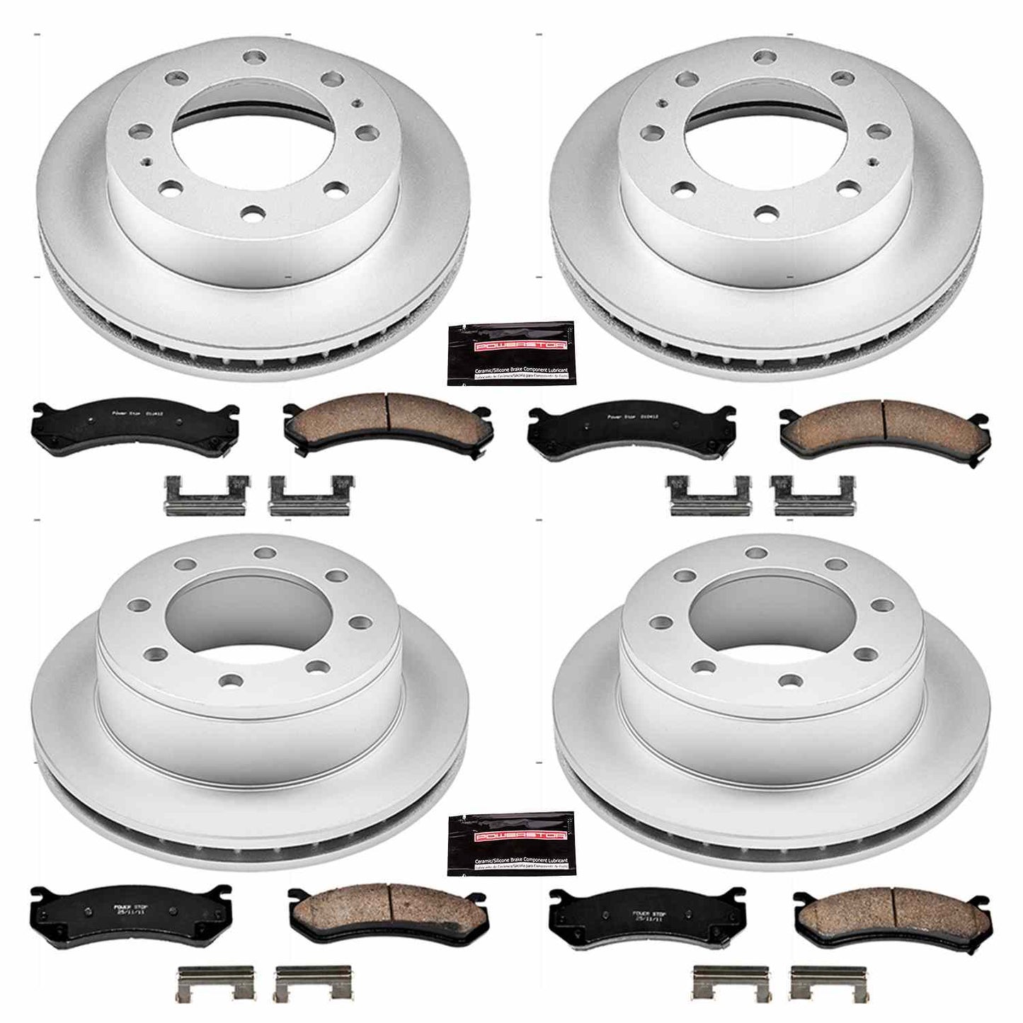 PowerStop Power Stop 02-04 Chevrolet Avalanche 2500 Front & Rear Z17 Evolution Geomet Coated Brake Kit CRK2073