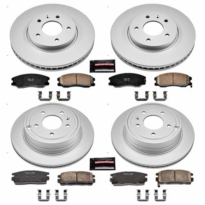 PowerStop Power Stop 12-15 Chevrolet Captiva Sport Front & Rear Z17 Evolution Geomet Coated Brake Kit CRK2091