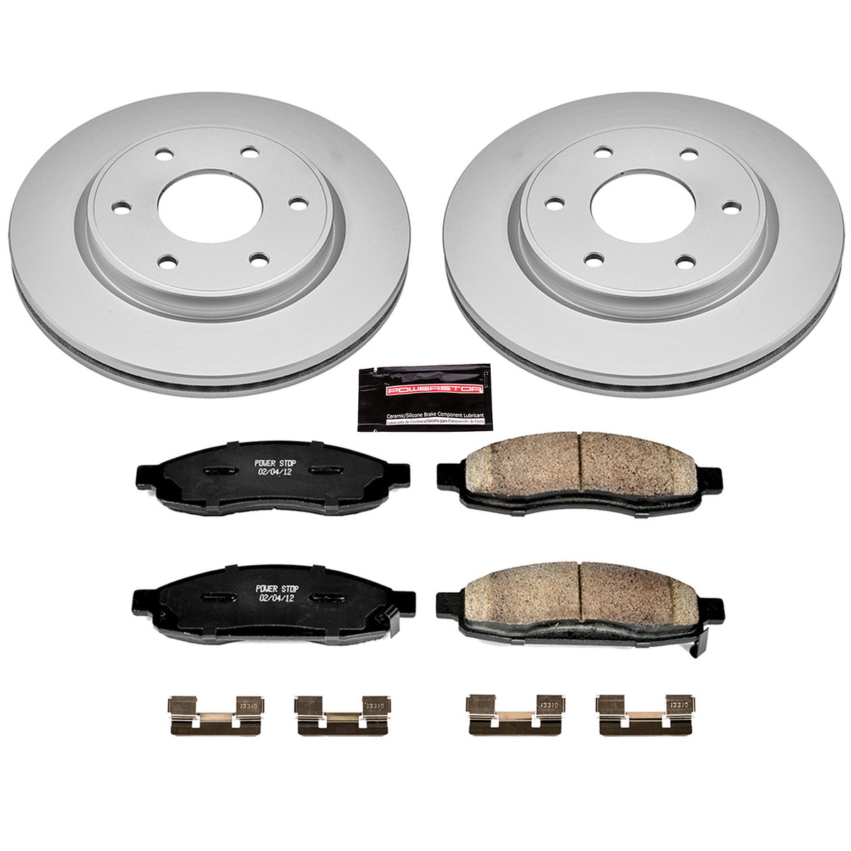 PowerStop Power Stop 05-07 Infiniti QX56 Front Z17 Evolution Geomet Coated Brake Kit CRK211