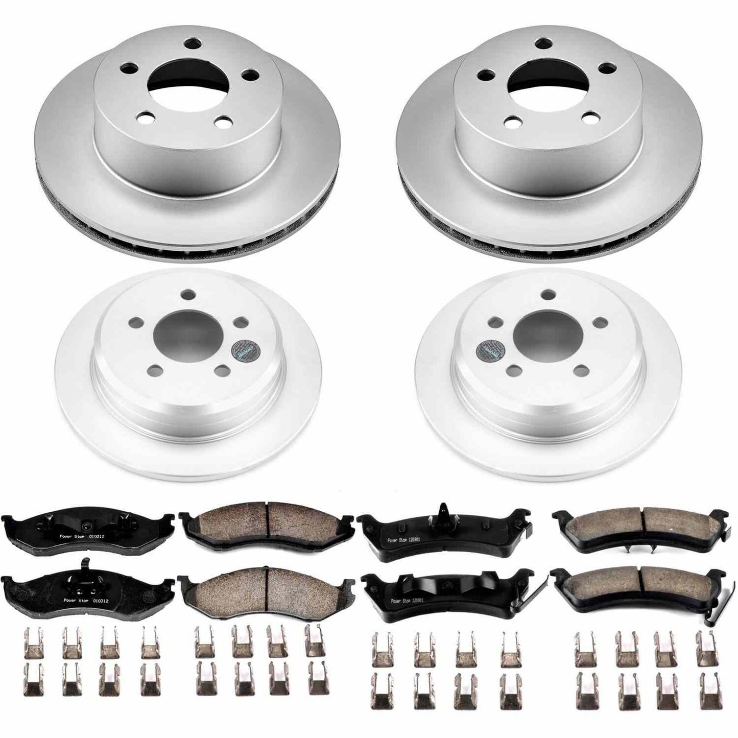 PowerStop Power Stop 93-98 Jeep Grand Cherokee Front & Rear Z17 Evolution Geomet Coated Brake Kit CRK2121