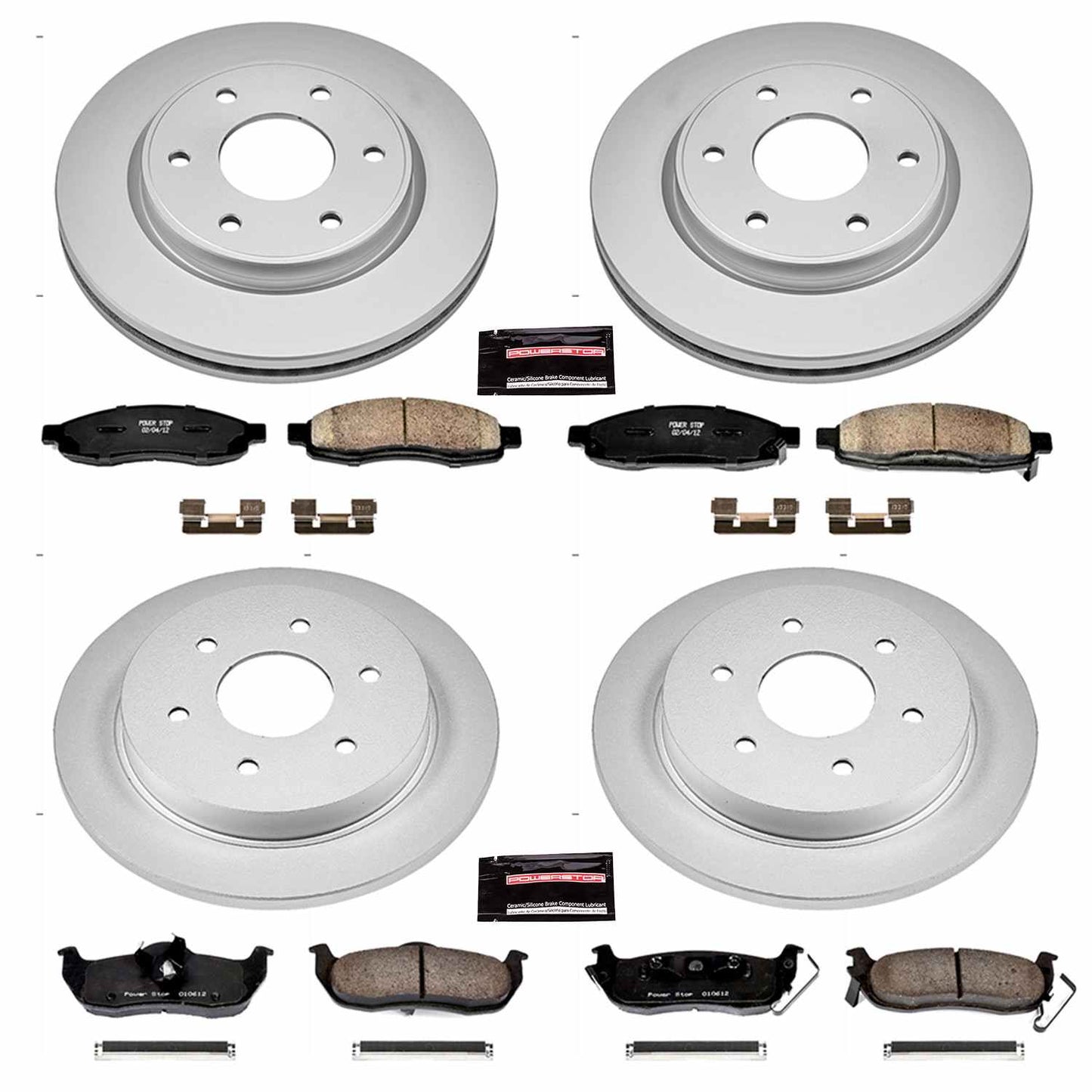 PowerStop Power Stop 05-07 Infiniti QX56 Front & Rear Z17 Evolution Geomet Coated Brake Kit CRK212